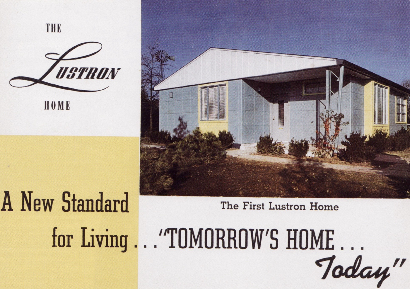Photo of historic Lustron Corp. ad