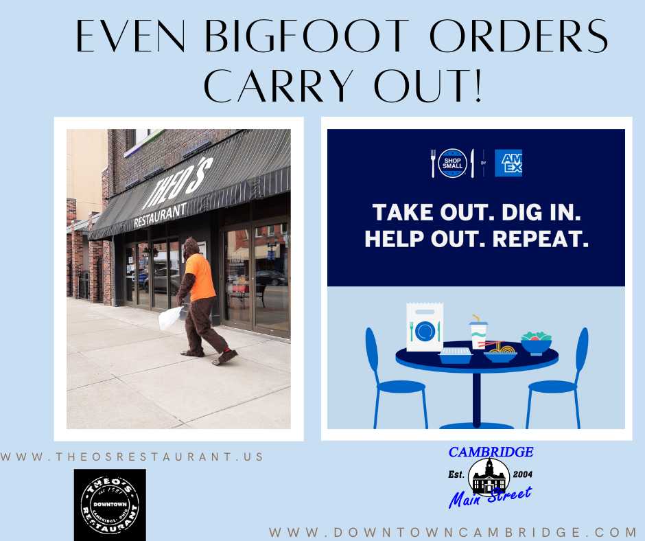 Image of Even Bigfoot Orders Local Carry Out!